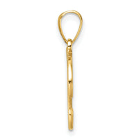 14K Script Letter T Initial Pendant-YC1540T