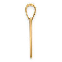 14K Script Letter V Initial Pendant-YC1540V