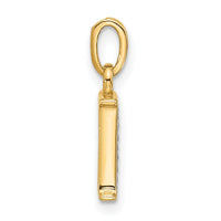 14K with Rhodium Diamond Letter K Initial Pendant-YC1541K