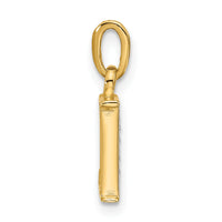 14K with Rhodium Diamond Letter L Initial Pendant-YC1541L