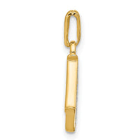 14K with Rhodium Diamond Letter N Initial Pendant-YC1541N