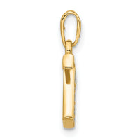 14K with Rhodium Diamond Letter T Initial Pendant-YC1541T