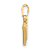 14K with Rhodium Diamond Letter W Initial Pendant-YC1541W