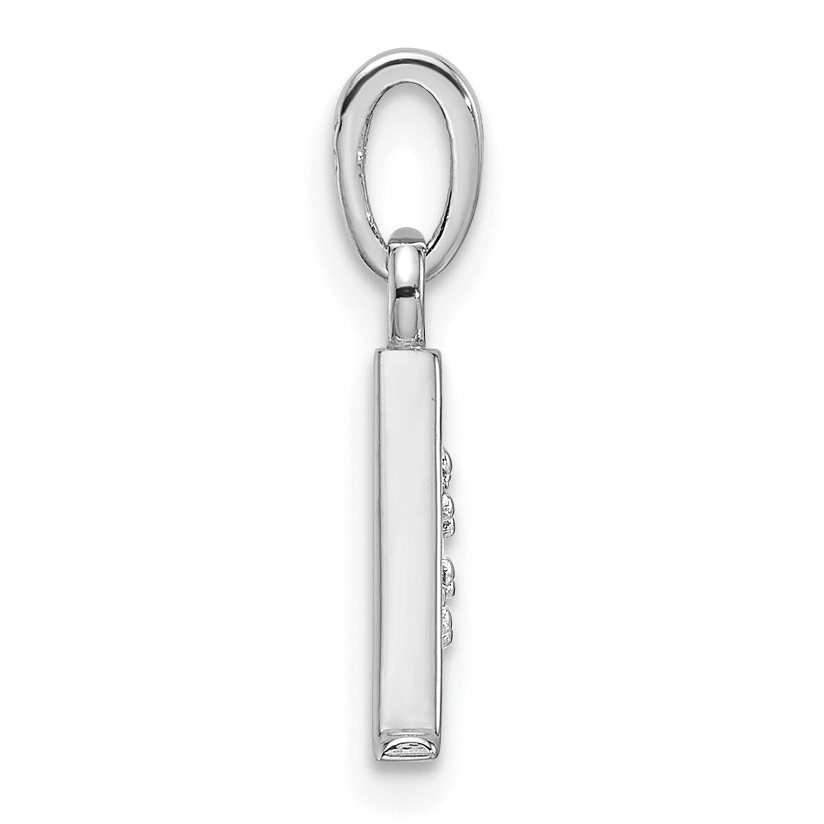 14K White Gold Diamond Letter A Initial Pendant-YC1541WA