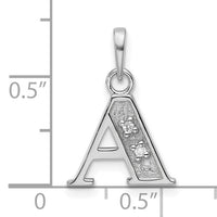 14K White Gold Diamond Letter A Initial Pendant-YC1541WA