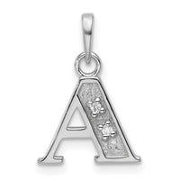 14K White Gold Diamond Letter A Initial Pendant-YC1541WA