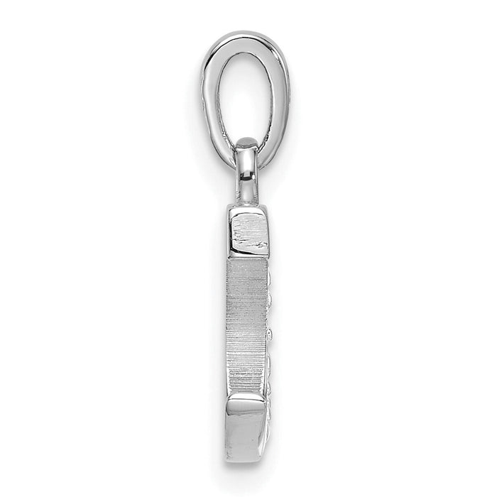 14K White Gold Diamond Letter C Initial Pendant-YC1541WC