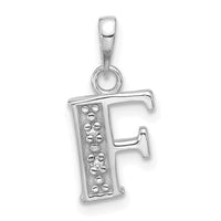 14K White Gold Diamond Letter F Initial Pendant-YC1541WF
