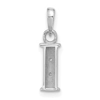 14K White Gold Diamond Letter I Initial Pendant-YC1541WI