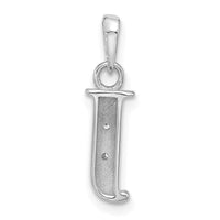 14K White Gold Diamond Letter J Initial Pendant-YC1541WJ