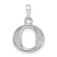 14K White Gold Diamond Letter O Initial Pendant-YC1541WO