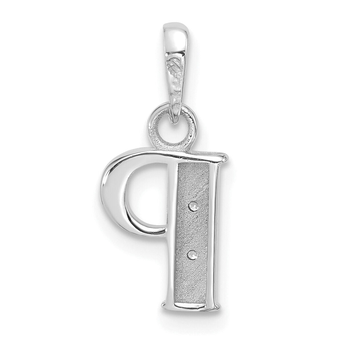 14K White Gold Diamond Letter P Initial Pendant-YC1541WP