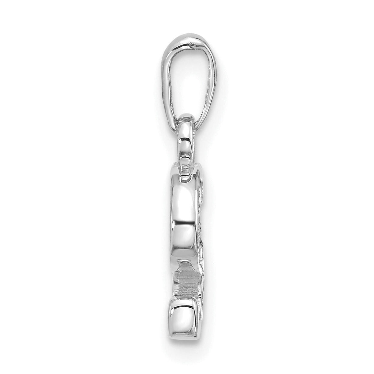 14K White Gold Diamond Letter S Initial Pendant-YC1541WS