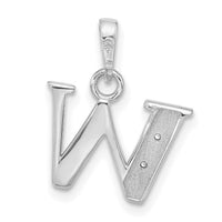 14K White Gold Diamond Letter W Initial Pendant-YC1541WW