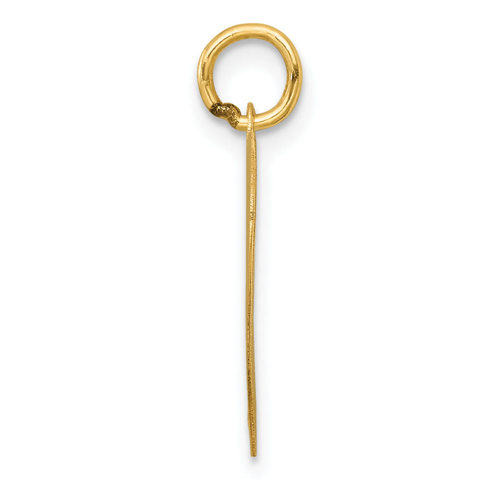 14k Polished Class of 2025 Heart Charm-YC1542-25