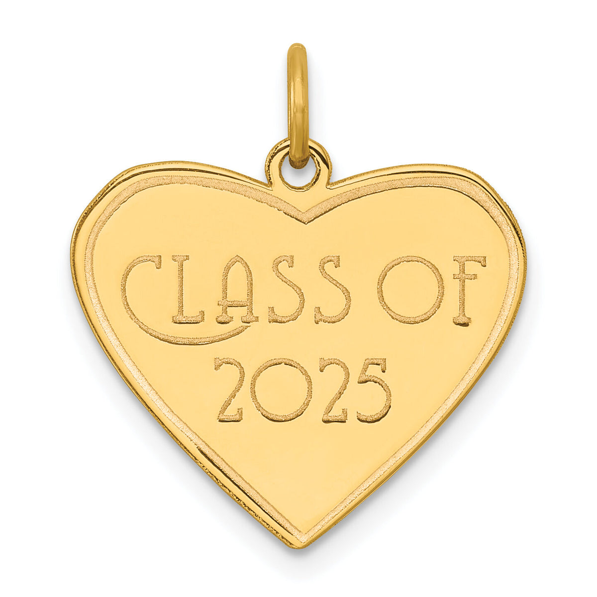 14k Polished Class of 2025 Heart Charm-YC1542-25
