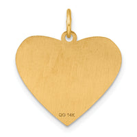 14k Polished Class of 2026 Heart Charm-YC1542-26