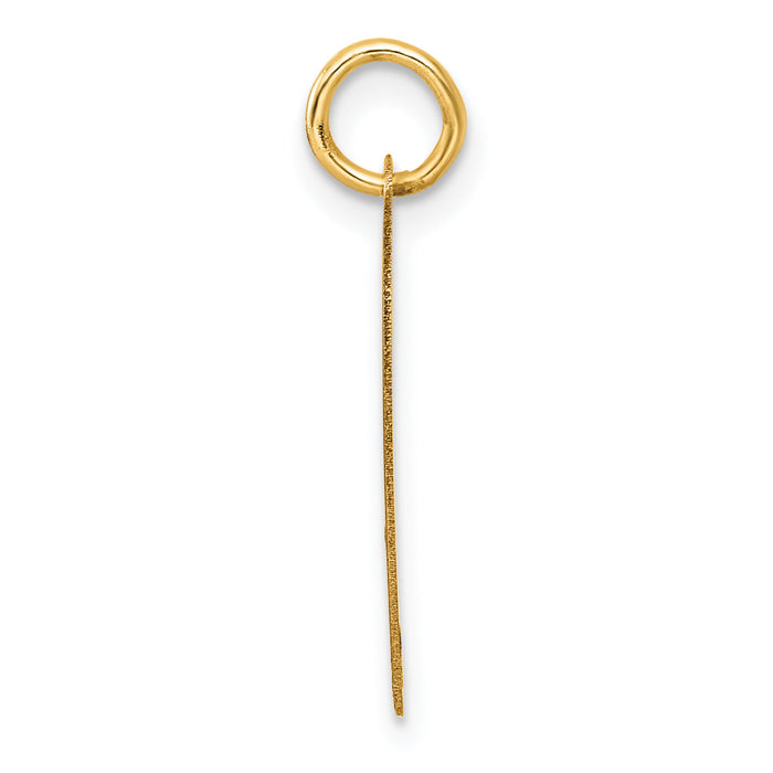 14K Polished CLASS OF 2025  Cut Out Heart Charm-YC1543-25