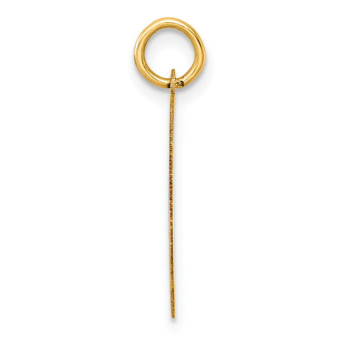 14K Polished CLASS OF 2026  Cut Out Heart Charm-YC1543-26