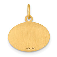 14k Polished Oval CLASS OF 2025 Charm-YC1544-25