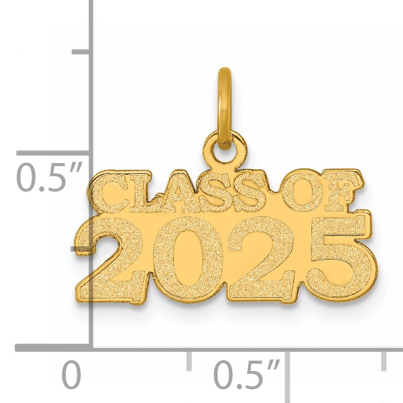14k Polished CLASS OF 2025 Charm-YC1545-25