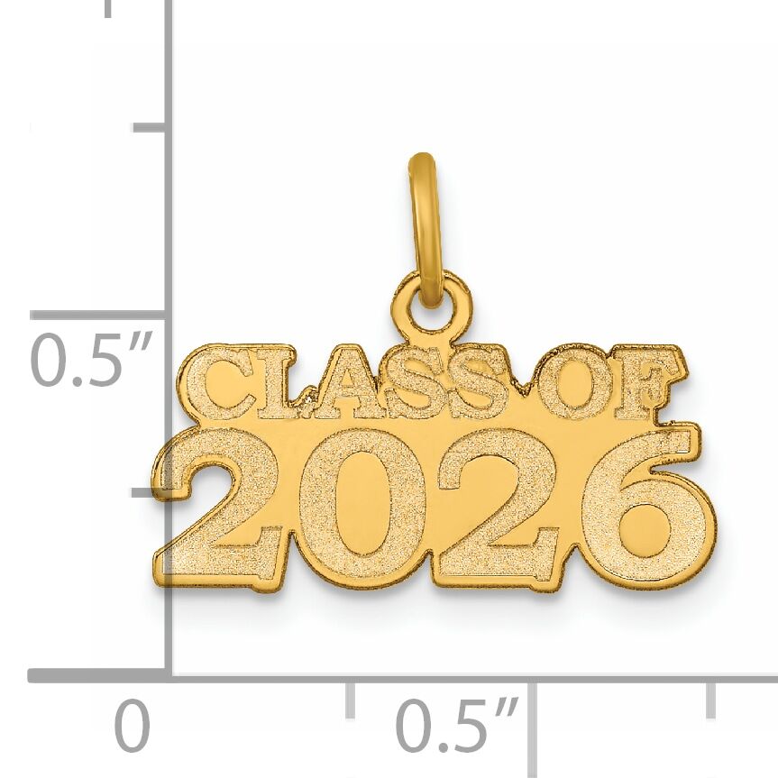 14k Polished CLASS OF 2026 Charm-YC1545-26
