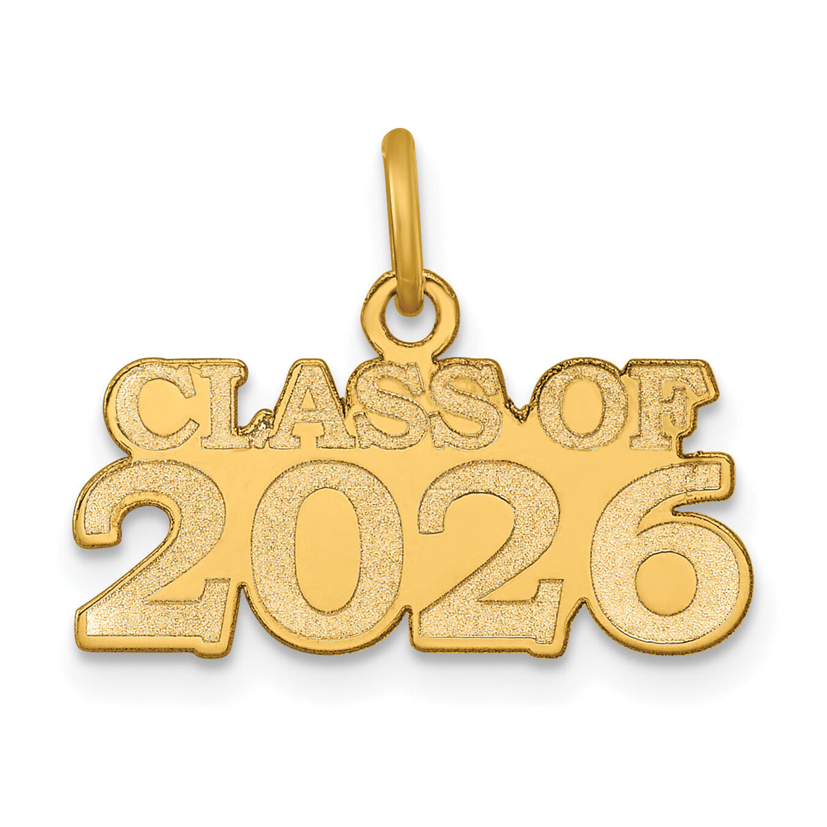 14k Polished CLASS OF 2026 Charm-YC1545-26