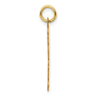 14K Polished and Satin Vertical 2025 Charm-YC1546-25