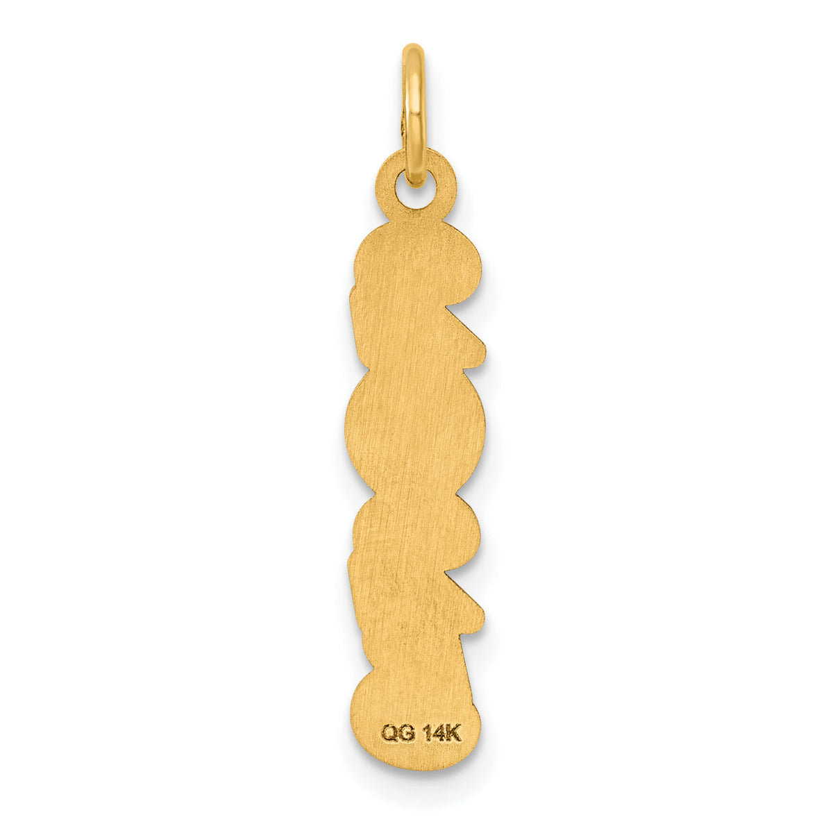 14K Polished and Satin Vertical 2025 Charm-YC1546-25