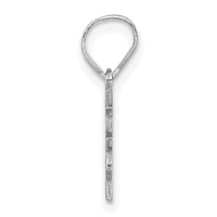 14K White Gold Graduation Cap 25 w/ Dangling Tassel Charm-YC1547W-25