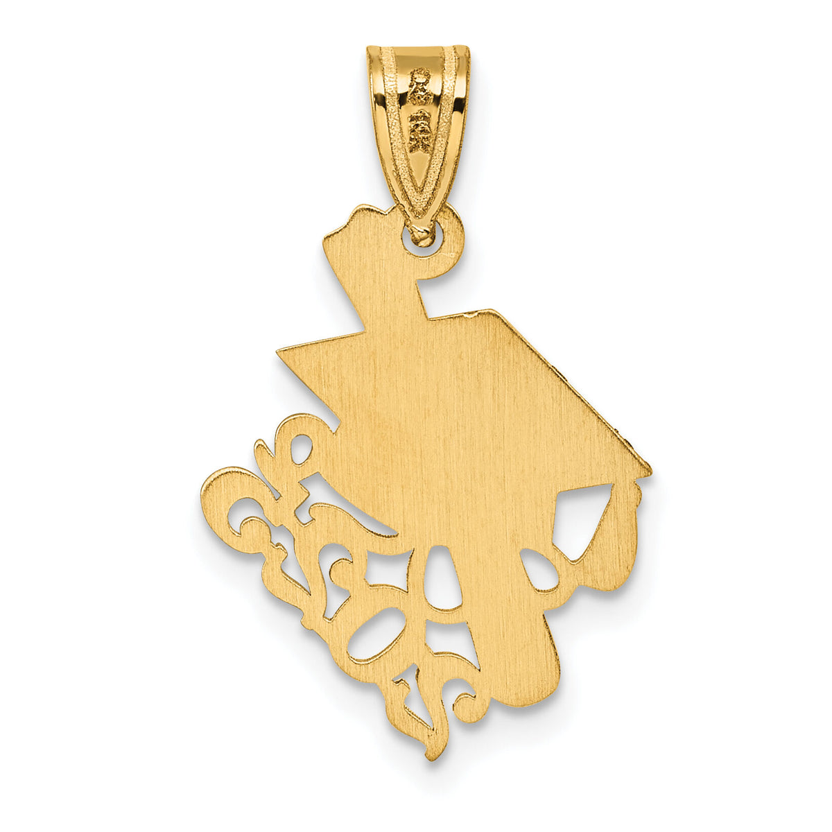 14K Graduation Cap and Slanted Diploma 2025 Charm-YC1548-25
