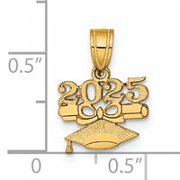 14K Graduation Cap and Diploma 2025 Charm-YC1549-25