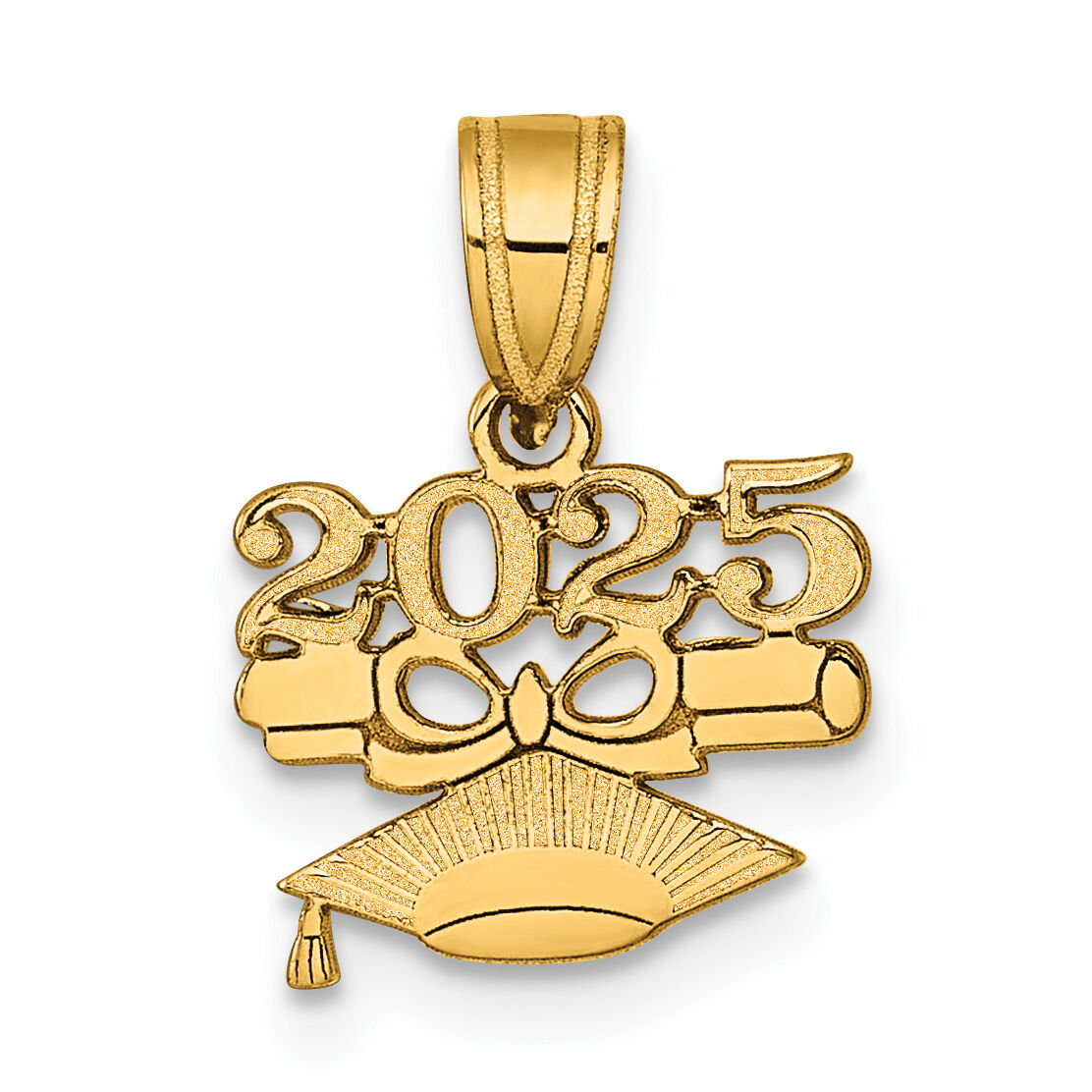 14K Graduation Cap and Diploma 2025 Charm-YC1549-25