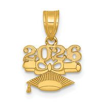 14K Graduation Cap and Diploma 2026 Charm-YC1549-26