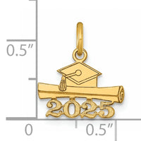 14K 2025 Graduation Cap and Diploma Charm-YC1550-25