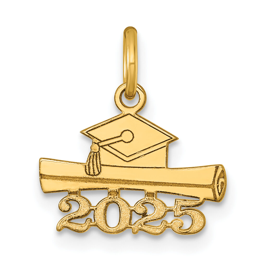14K 2025 Graduation Cap and Diploma Charm-YC1550-25