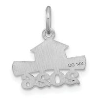 14K White Gold 2026 Graduation Cap and Diploma Charm-YC1550W-26