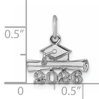 14K White Gold 2026 Graduation Cap and Diploma Charm-YC1550W-26
