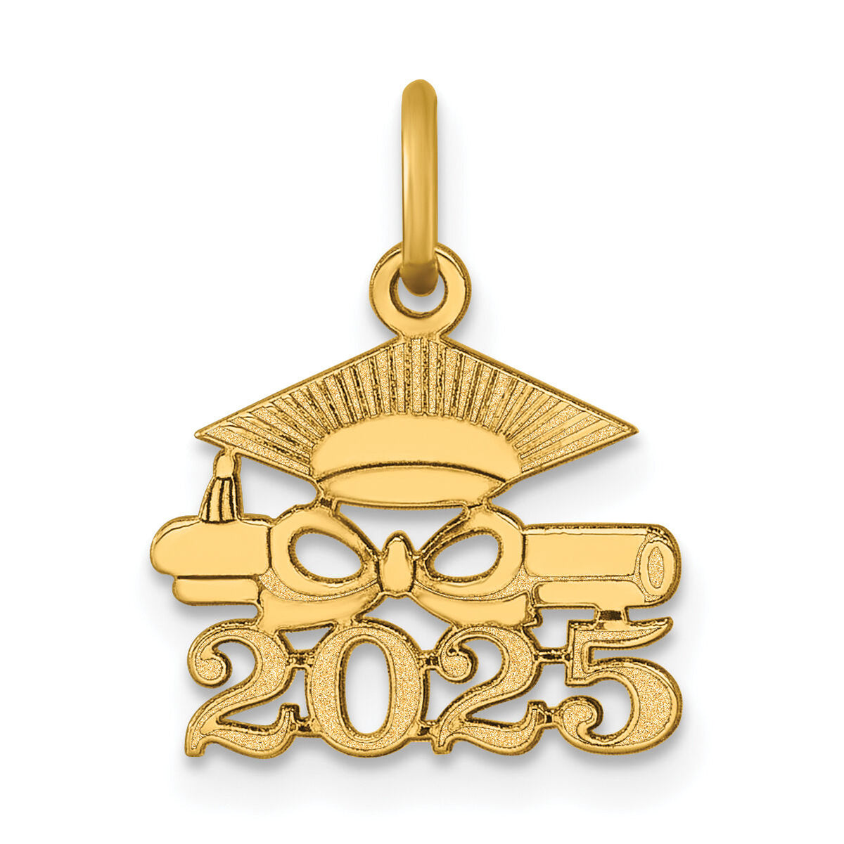 14K Graduation Cap and Diploma 2025 Charm-YC1551-25