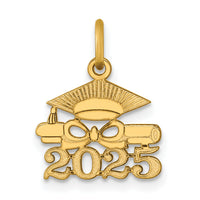 14K Graduation Cap and Diploma 2025 Charm-YC1551-25