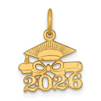 14K Graduation Cap and Diploma 2026 Charm-YC1551-26
