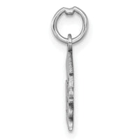 14K White Gold Graduation Cap and Diploma 2025 Charm-YC1551W-25