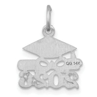 14K White Gold Graduation Cap and Diploma 2026 Charm-YC1551W-26