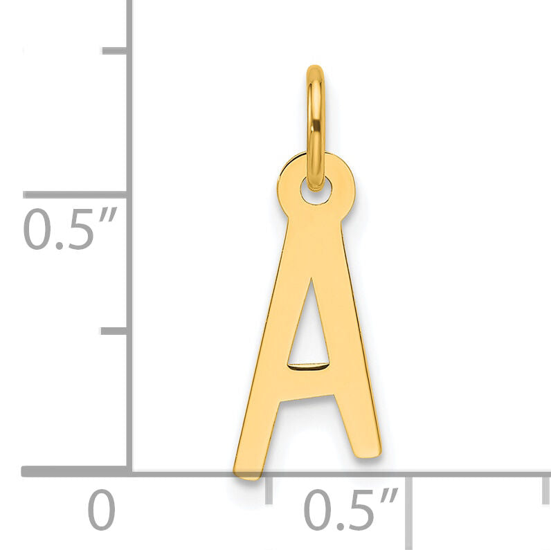 14k  Slanted Block Letter A Initial Charm-YC1552A