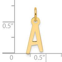 14k  Slanted Block Letter A Initial Charm-YC1552A