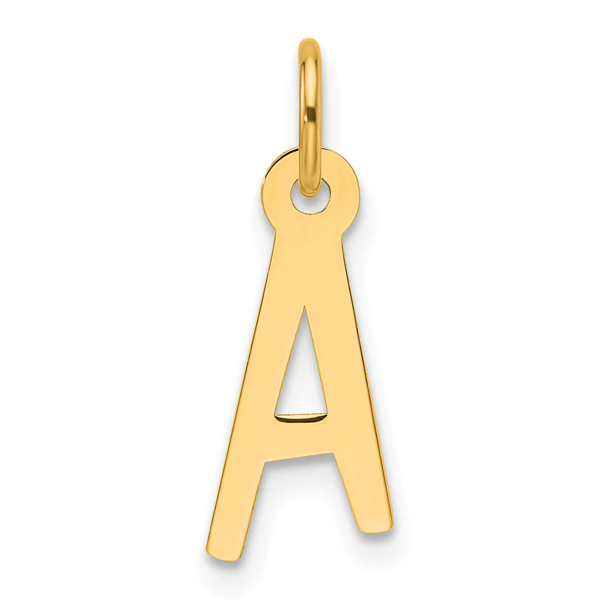 14k  Slanted Block Letter A Initial Charm-YC1552A