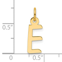 14K  Slanted Block Letter E Initial Charm-YC1552E