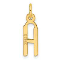 14K  Slanted Block Letter H Initial Charm-YC1552H