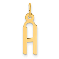 14K  Slanted Block Letter H Initial Charm-YC1552H