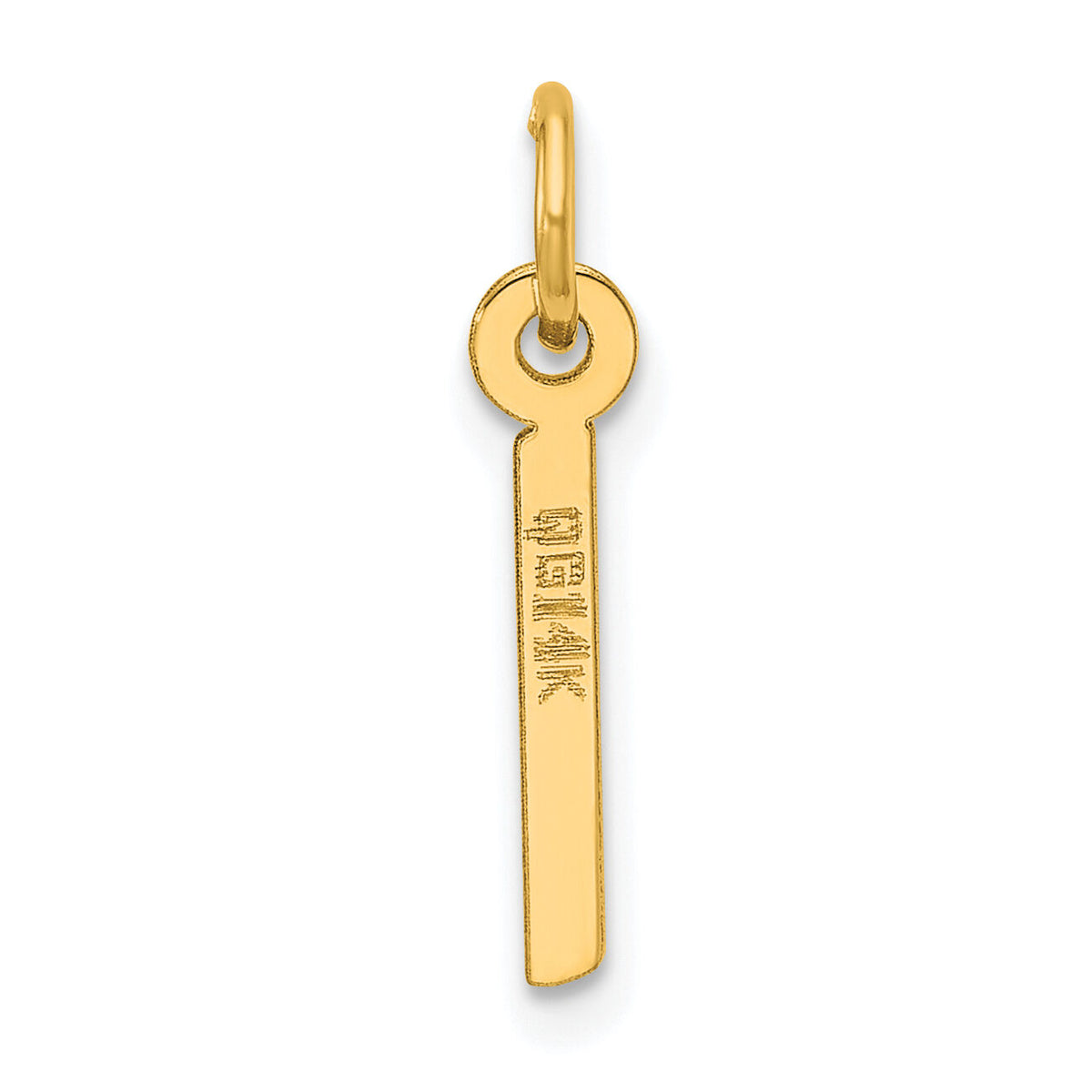 14K  Slanted Block Letter I Initial Charm-YC1552I